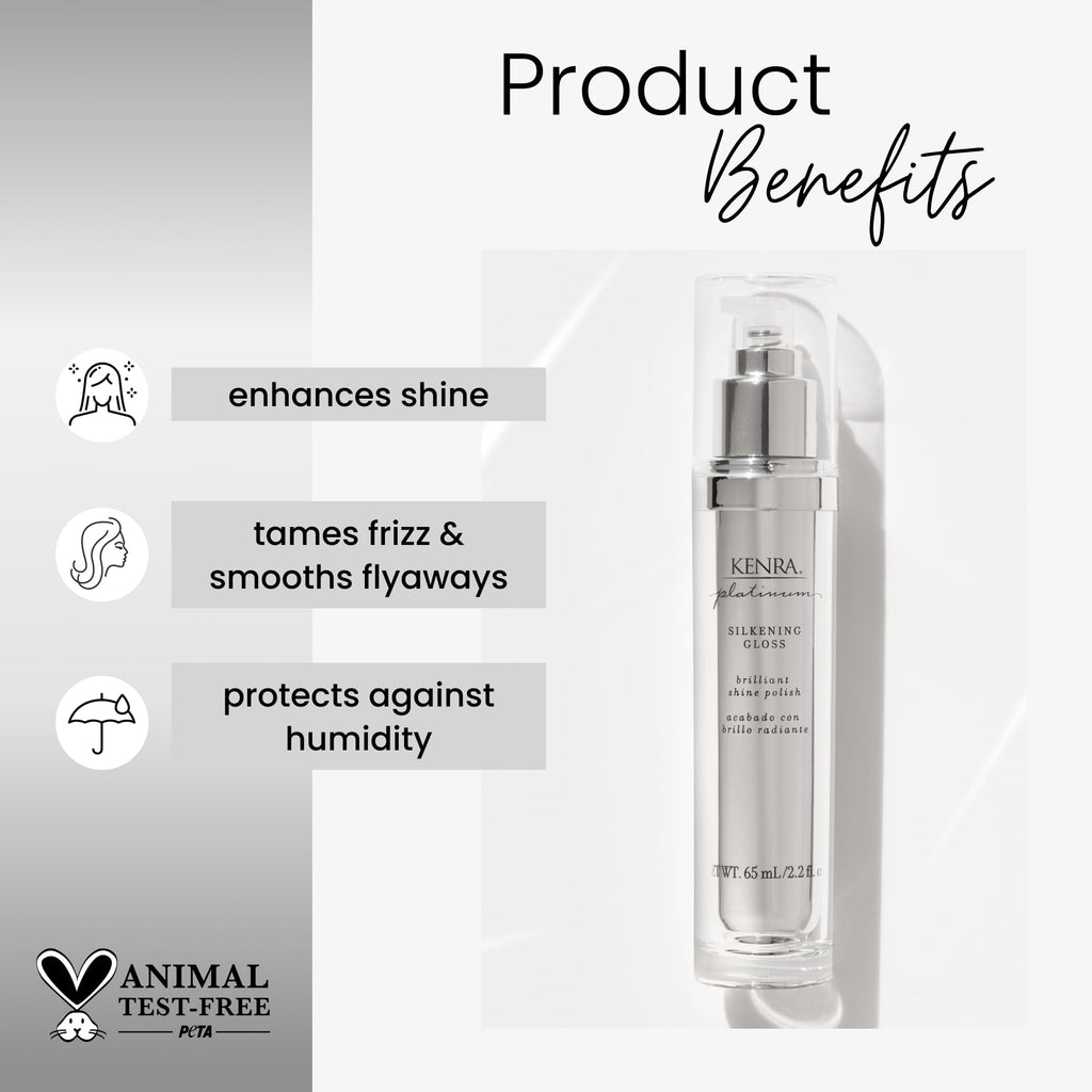 Kenra Platinum Silkening Gloss Brilliant Shine Polish 2.2 oz / 65 ml