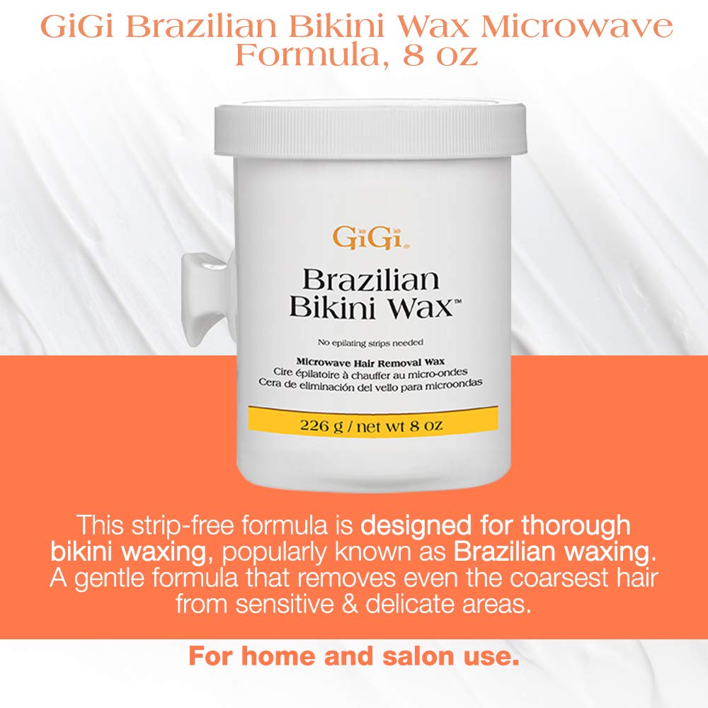 73930091202 - GiGi Microwave Hair Removal Wax 8 oz / 226 g - Brazilian Bikini Wax | Microwave Formula