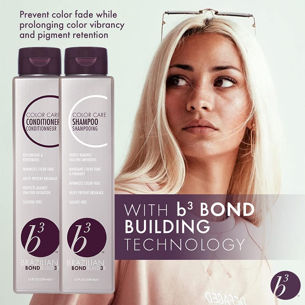 851179007136 - Brazilian B3 Bond Builder Color Care Shampoo 12 oz / 350 ml | For Color Treated Hair