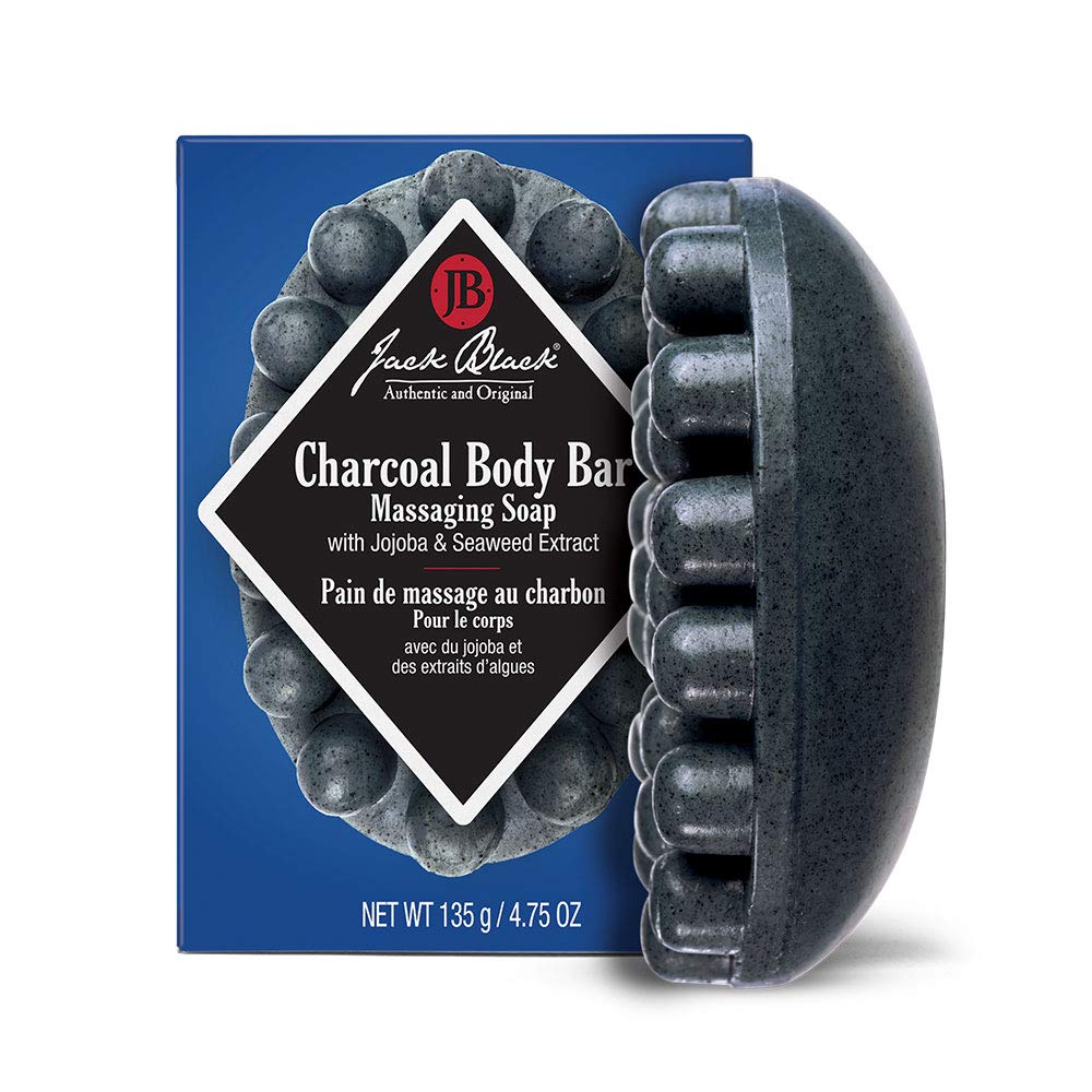 682223040393 - Jack Black Charcoal Body Bar 4.75 oz / 135 g | Massaging Soap