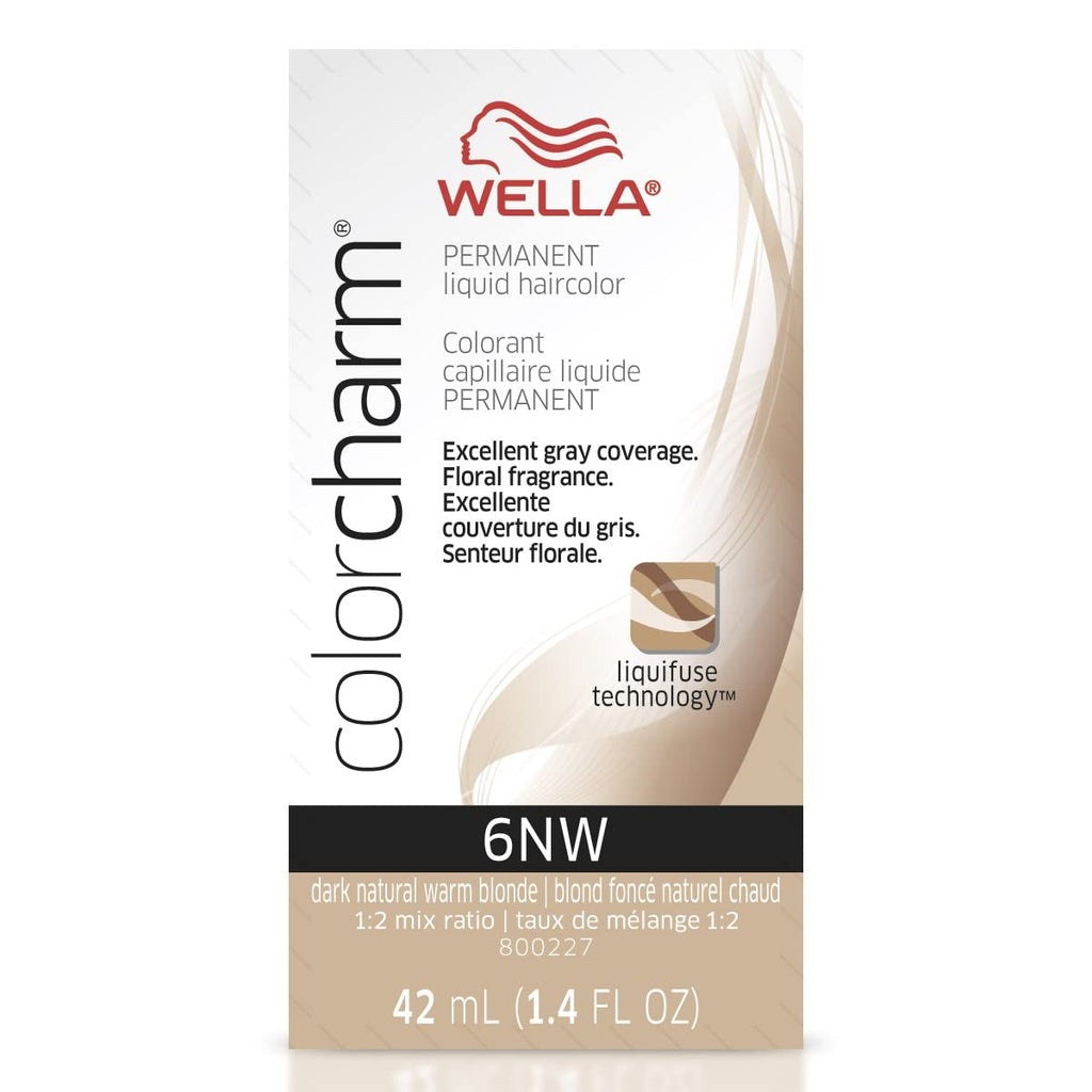 070018105486 - Wella ColorCharm Permanent Liquid Hair Color 42 ml / 1.4 oz - 6NW Dark Natural Warm Blonde