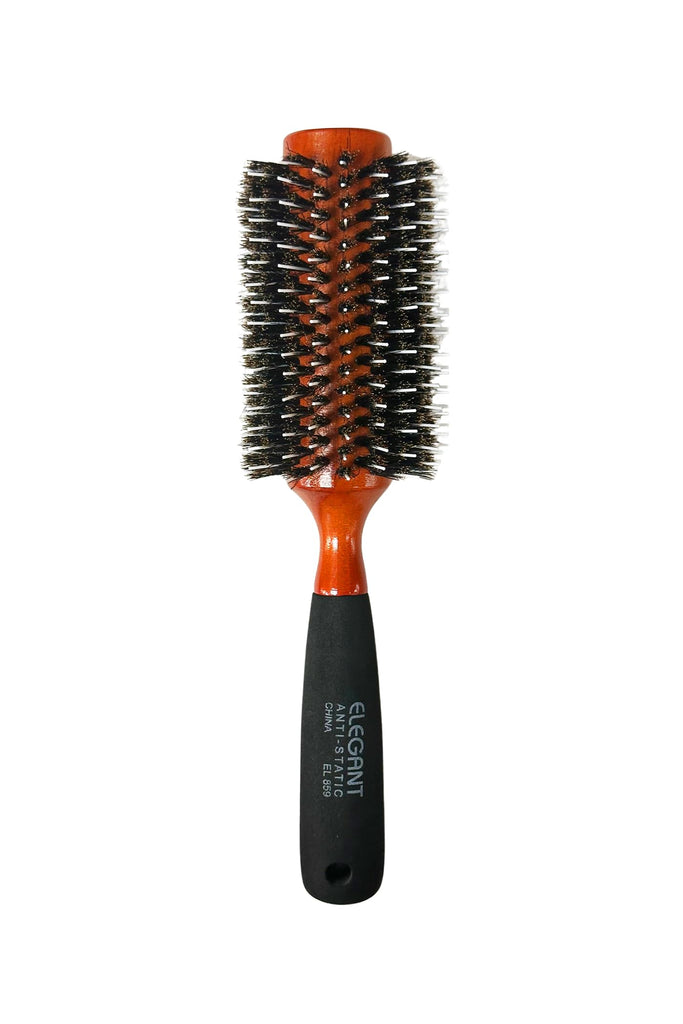 Elegant #859 Anti-Static Round Nylon & Porcupine Hairbrush (2.5")