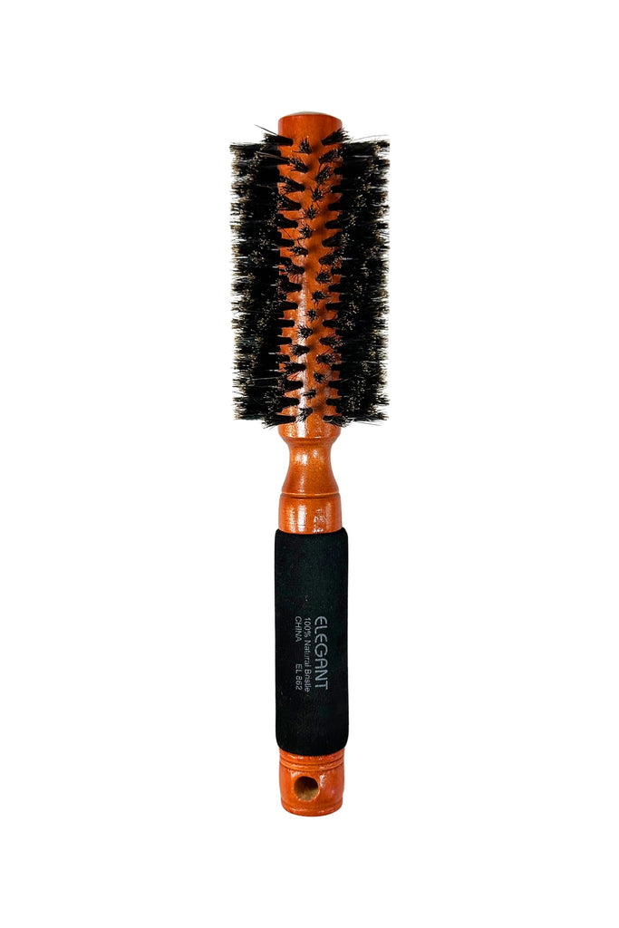 Elegant #862 Round Boar Hairbrush With Soft Handle - Small (2.25")