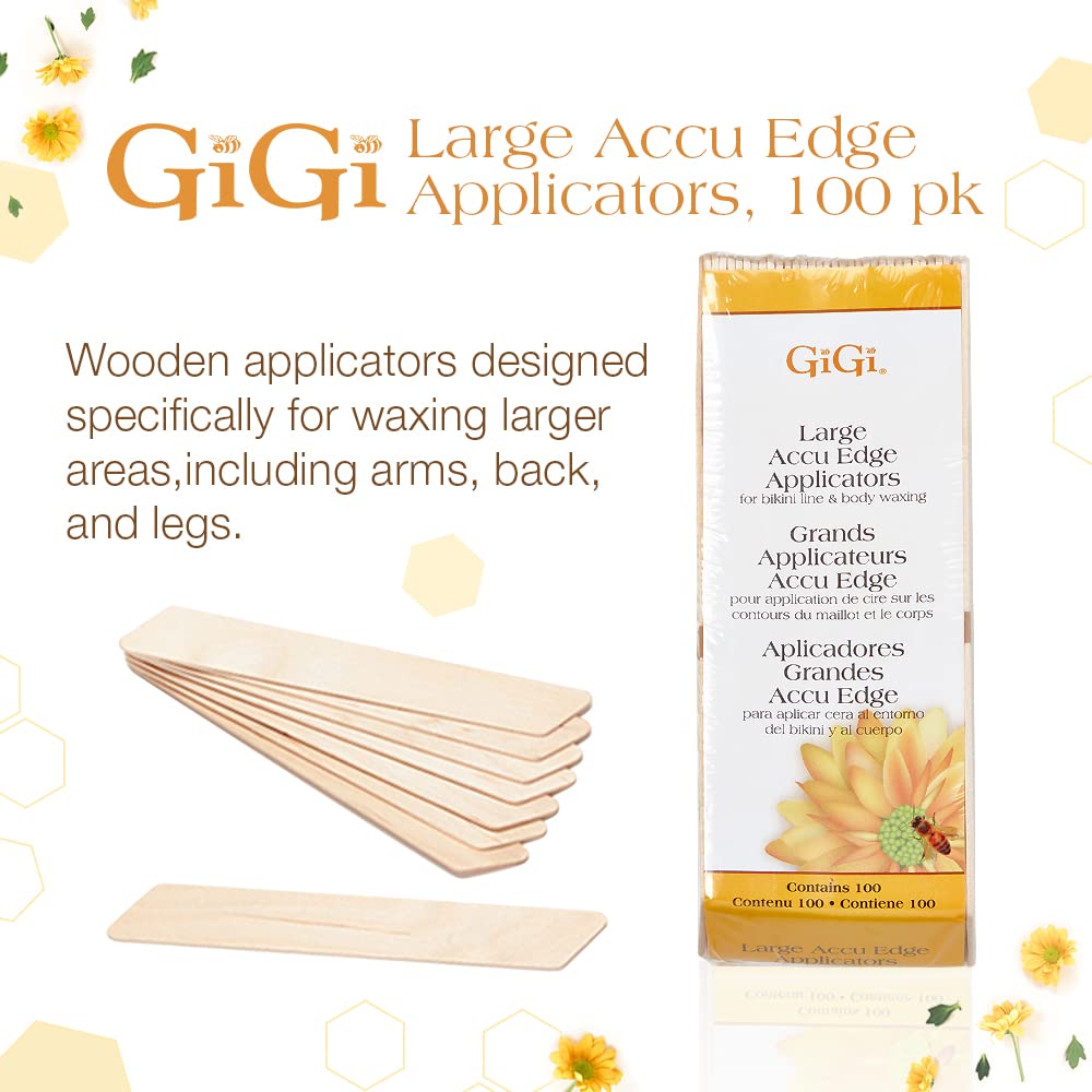 073930042006 - GiGi Large Accu Edge Applicators - 100 Pack | For Bikini Line & Body Waxing