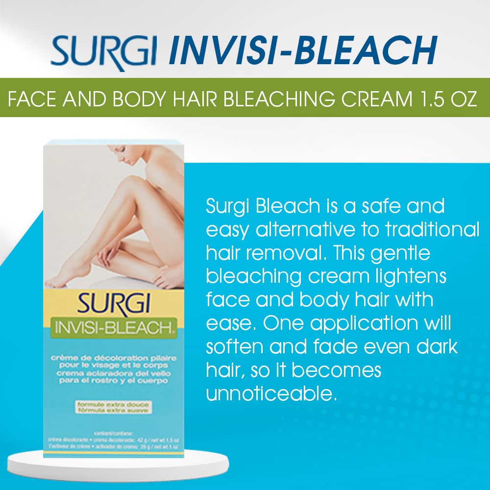 074764825056 - Surgi INVISI-BLEACH Face & Body Hair Bleaching Cream Kit - Extra Gentle Formula