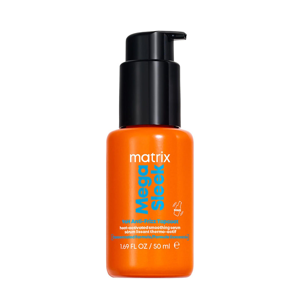 Matrix MEGA SLEEK 96H Anti-Frizz Topcoat Heat-Activated Smoothing Serum 1.69 oz / 50 ml