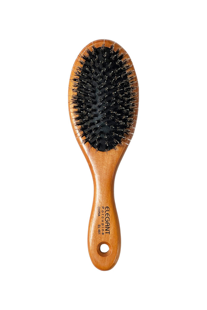Elegant #461 Anti-Static Oval Porcupine & Nylon Hairbrush - Medium (8.75")