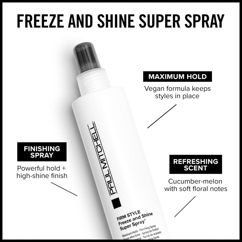 Paul Mitchell FIRM STYLE Freeze And Shine Super Spray 8.5 oz / 250 ml | Maximum Hold - Finishing Spray
