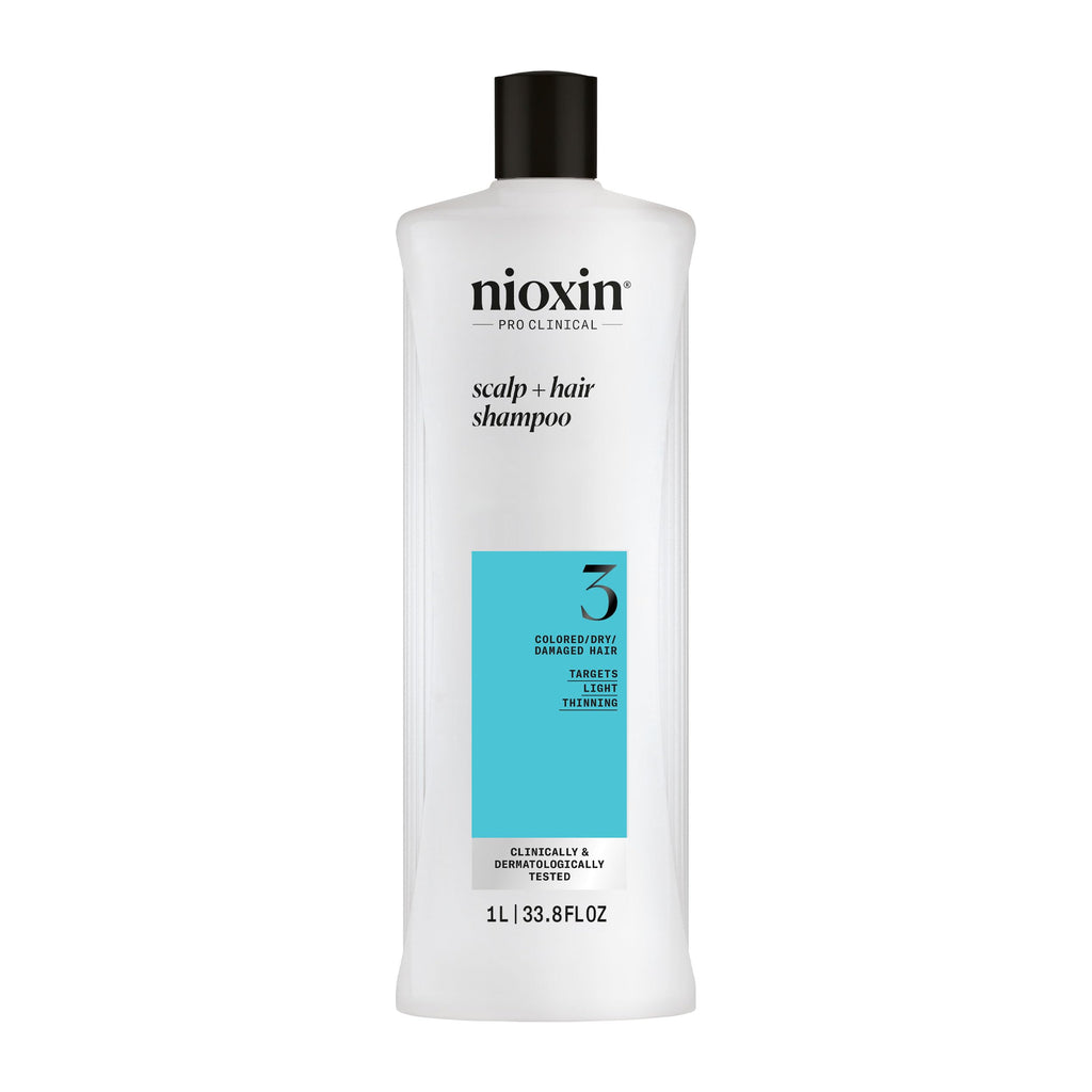 Nioxin System 3 Scalp + Hair Shampoo Liter / 33.8 oz | Colored / Damaged / Dry Hair
