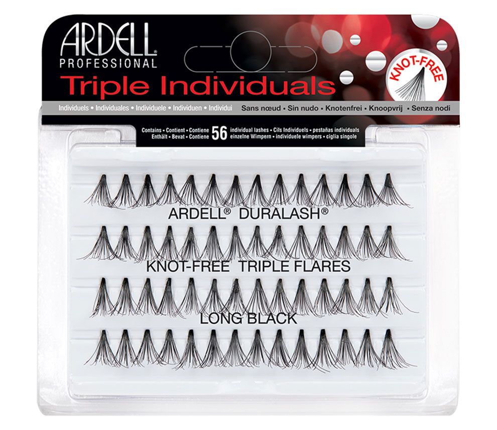 Ardell Triple Individuals Duralash - Triple Flares / Long Black (Knot-Free) - 074764664976