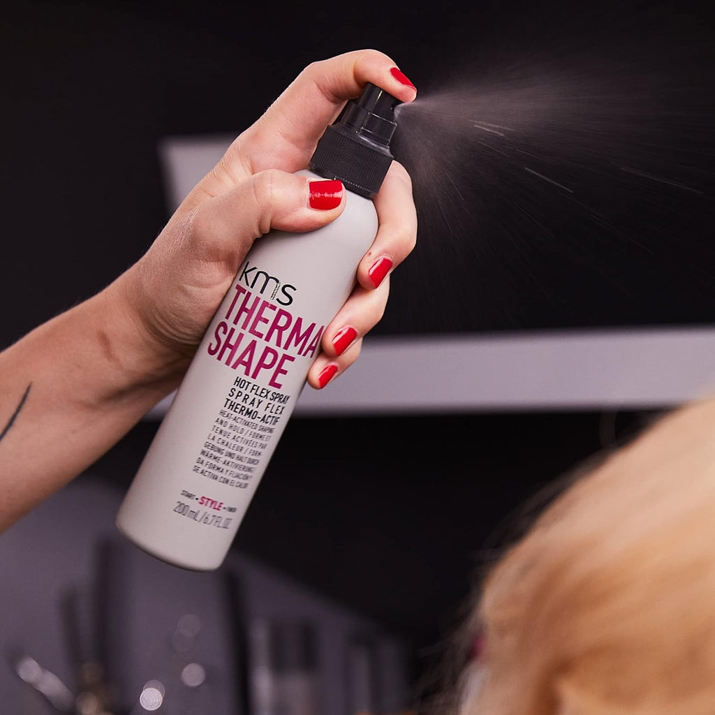 KMS THERMA SHAPE Hot Flex Spray 6.7 oz / 200 ml | Hold 3/5 & Shine 3/5