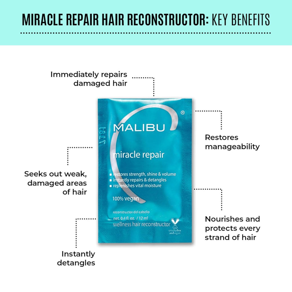 Malibu C MRIACLE REPAIR Hair Reconstructor Packet 0.4 oz / 12 ml