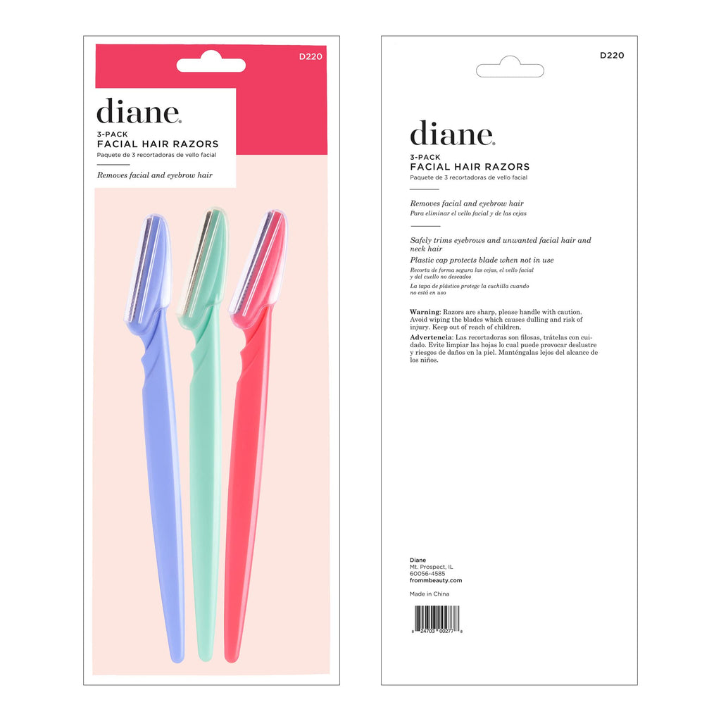 Diane Dermaplanning Facial Hair Razors 3-Pack | D220
