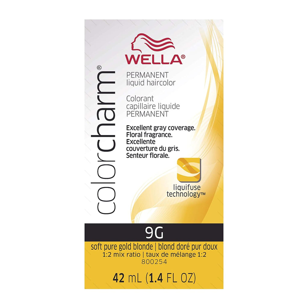 070018106032 - Wella ColorCharm Permanent Liquid Hair Color 42 ml / 1.4 oz - 9G Soft Pure Gold Blonde