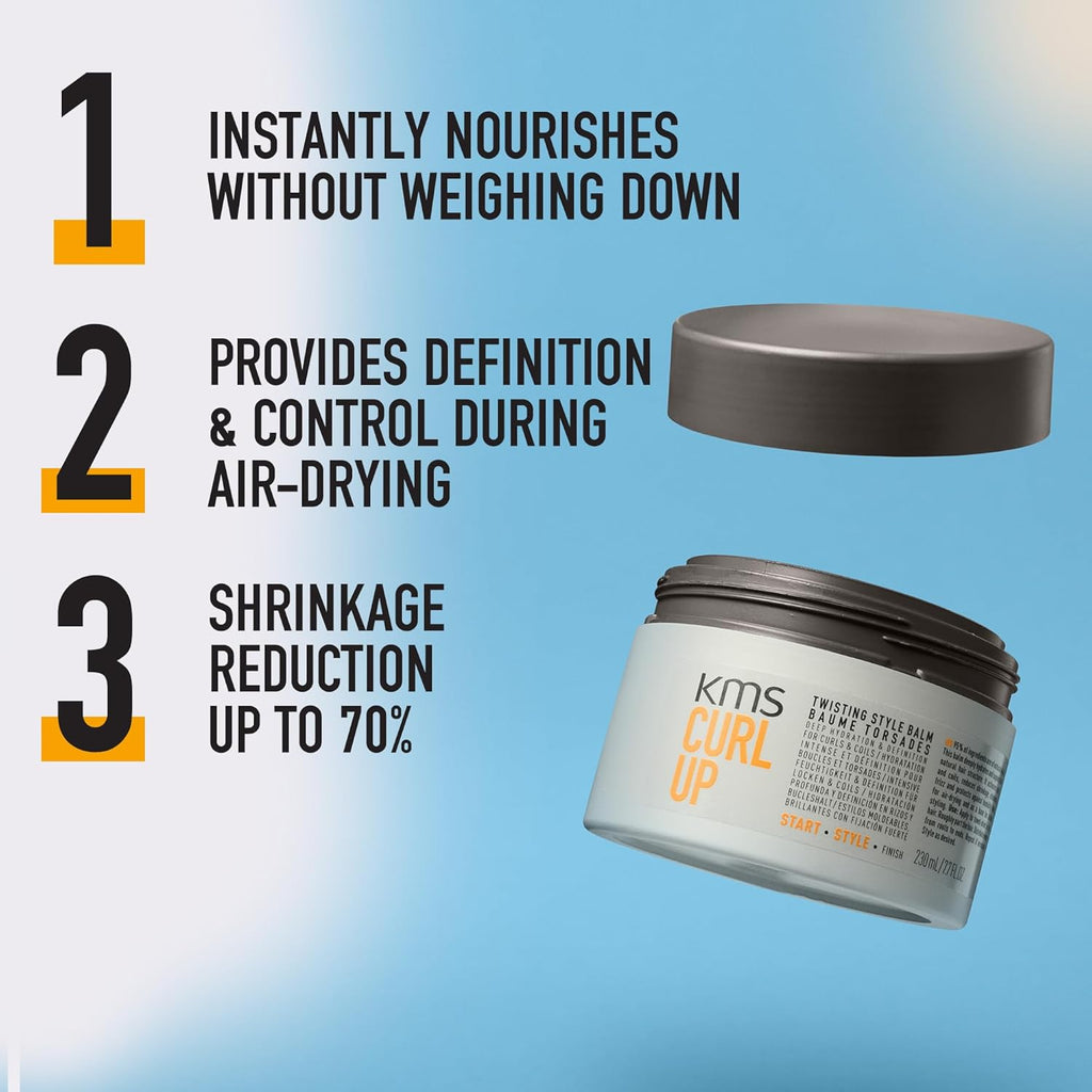 KMS CURL UP Twisting Style Balm 7.7 oz / 230 ml | Hold 1/5 & Shine 1/5