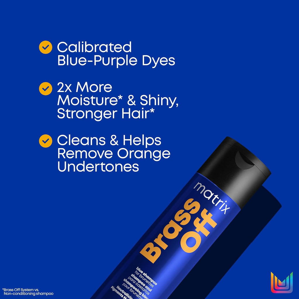 884486320124 - Matrix Brass Off Blue Shampoo Liter / 33.8 oz | For Brunettes