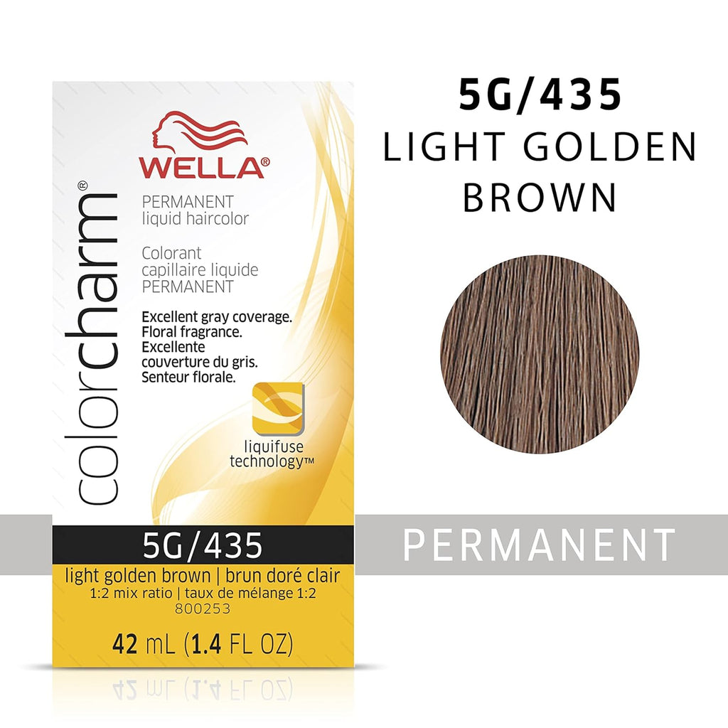 070018105943 - Wella ColorCharm Permanent Liquid Hair Color 42 ml / 1.4 oz - 5G / 435 Light Golden Brown