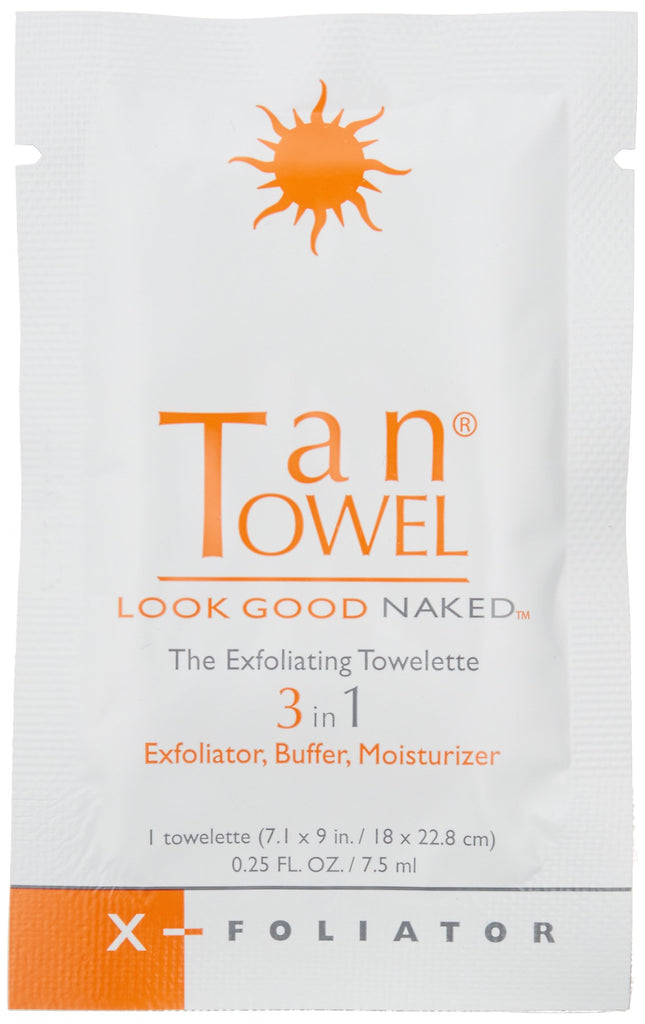 659711135671 - Tan Towel The Exfoliating Towelette 3 In 1 Exfoliator, Buffer & Moisturizer 5 Pack