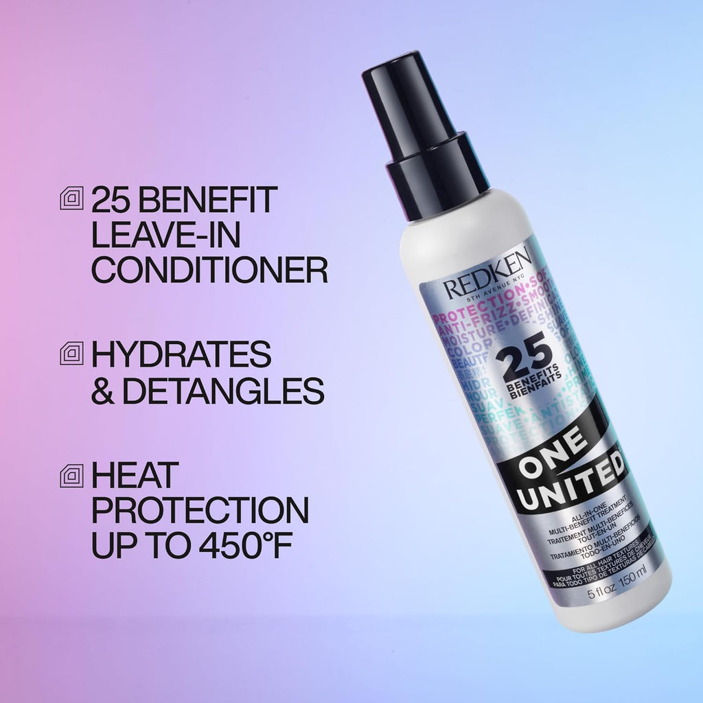 Redken 25 Benefits One United All-In-One Multi-Benefit Treatment Spray 5 oz / 150 ml | For All Hair Textures