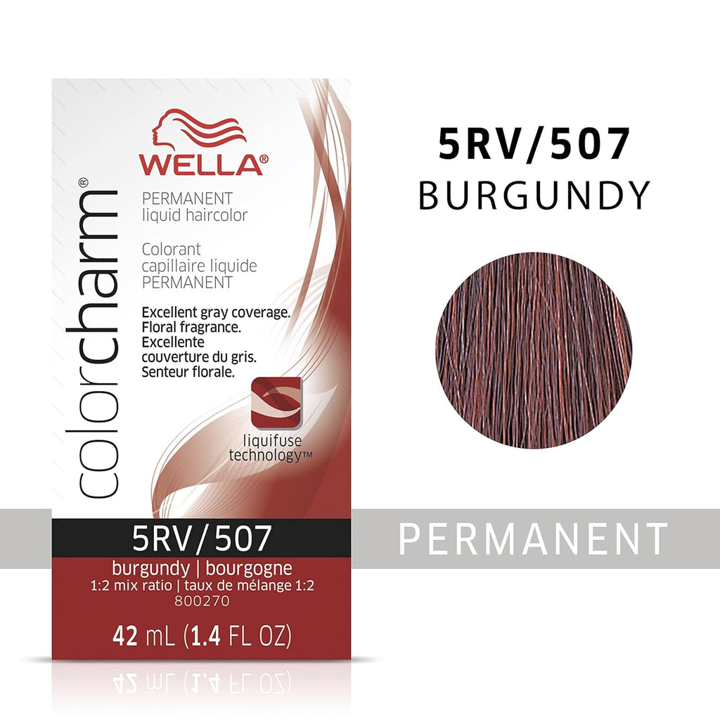 Wella ColorCharm Permanent Liquid Hair Color 42 ml / 1.4 oz - 5RV / 507 Burgundy