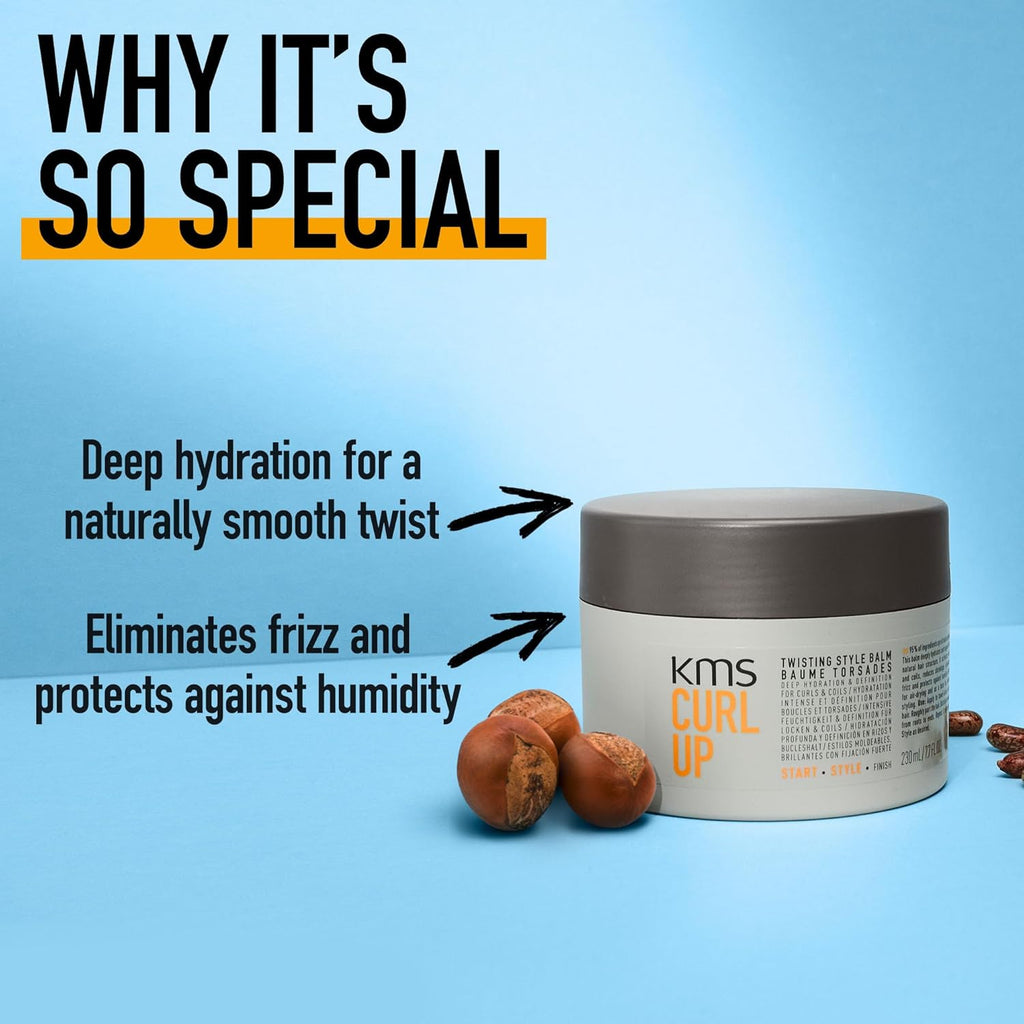KMS CURL UP Twisting Style Balm 7.7 oz / 230 ml | Hold 1/5 & Shine 1/5