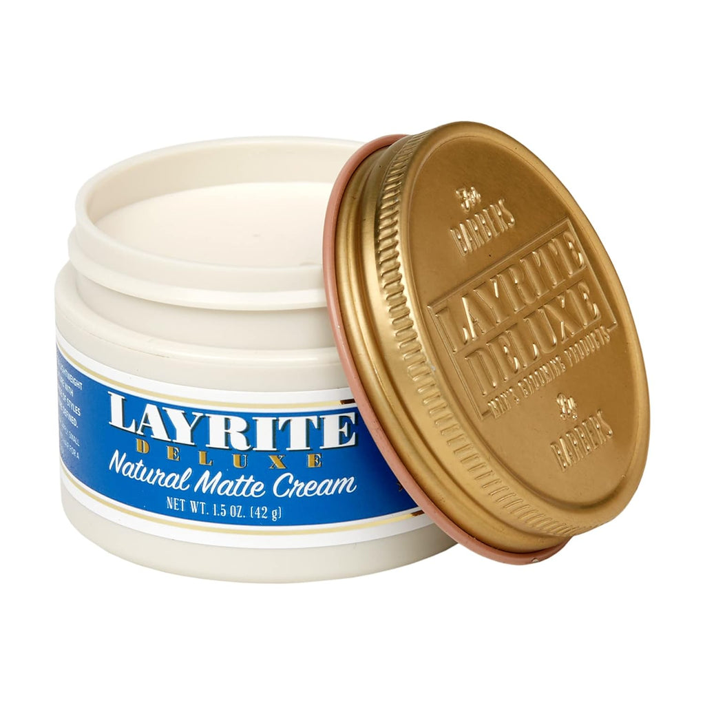 Layrite Natural Matte Cream 1.5 oz / 42 g | Medium Hold / Matte Finish