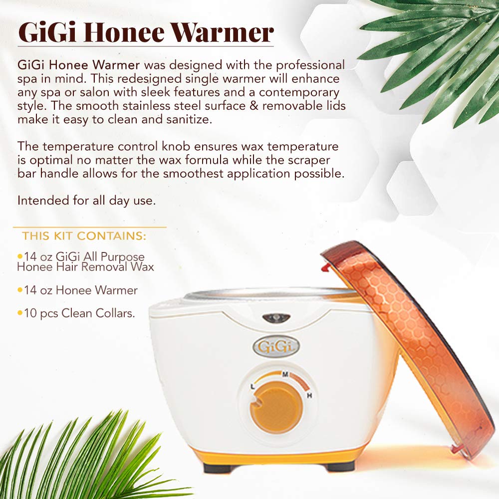 073930002109 - GiGi Honee Wax Warmer | Hair Removal Waxing Kit
