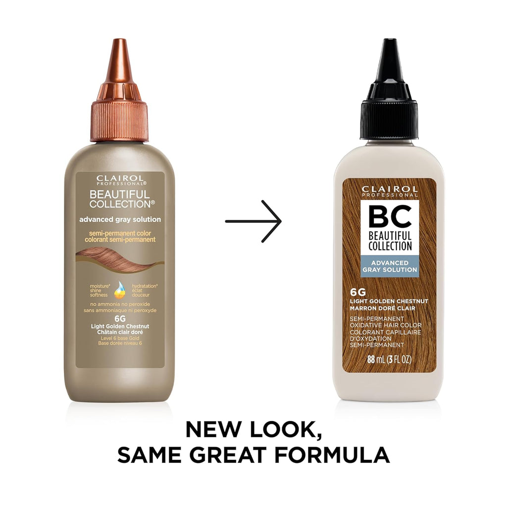 Clairol Professional Beautiful Collection Semi-Permanent Hair Color - 6G Light Golden Chestnut (Advanced Gray Solutions)
