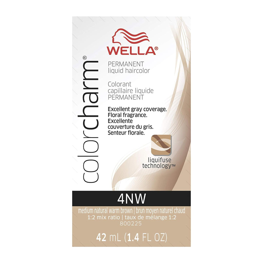 070018105448 - Wella ColorCharm Permanent Liquid Hair Color 42 ml / 1.4 oz - 4NW Medium Natural Warm Brown