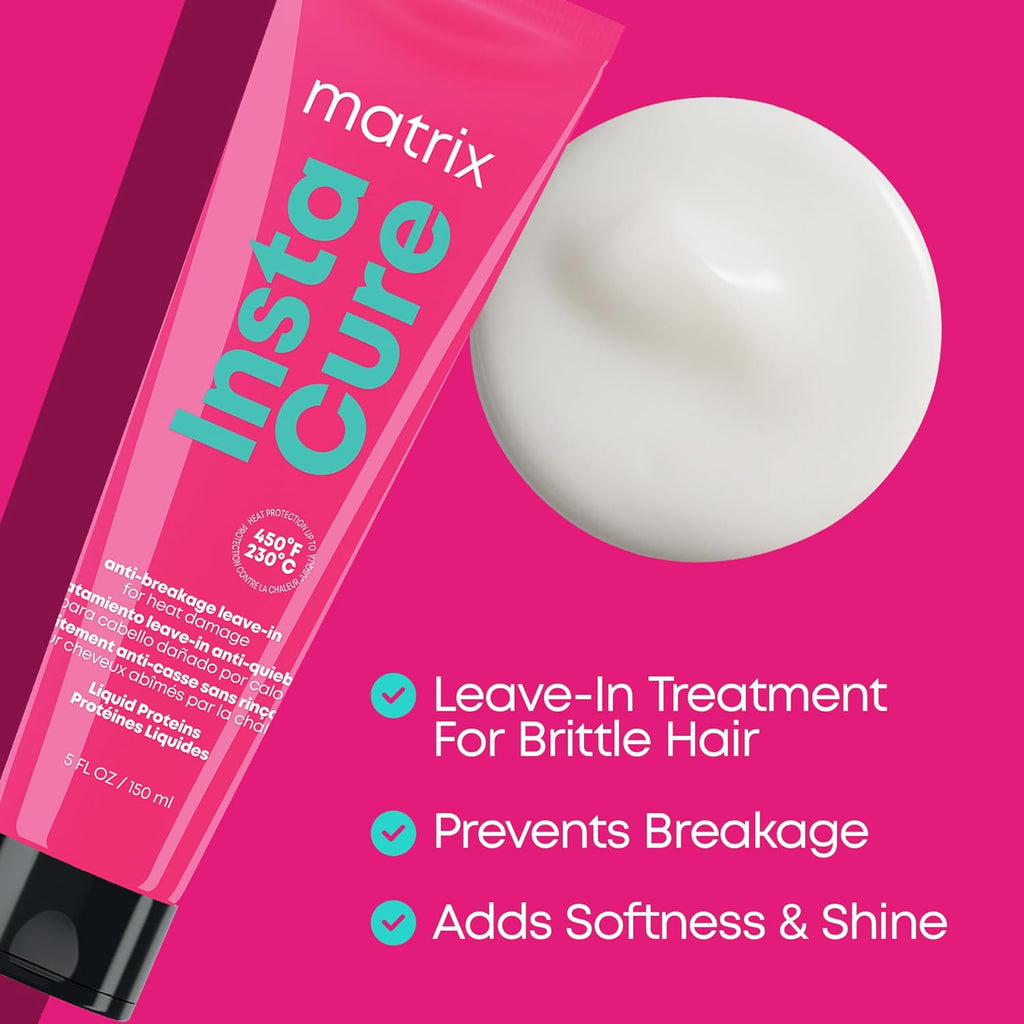 Matrix INSTACURE Anti-Breakage Leave-In Cream 5 oz / 150 ml | For Heat Damage