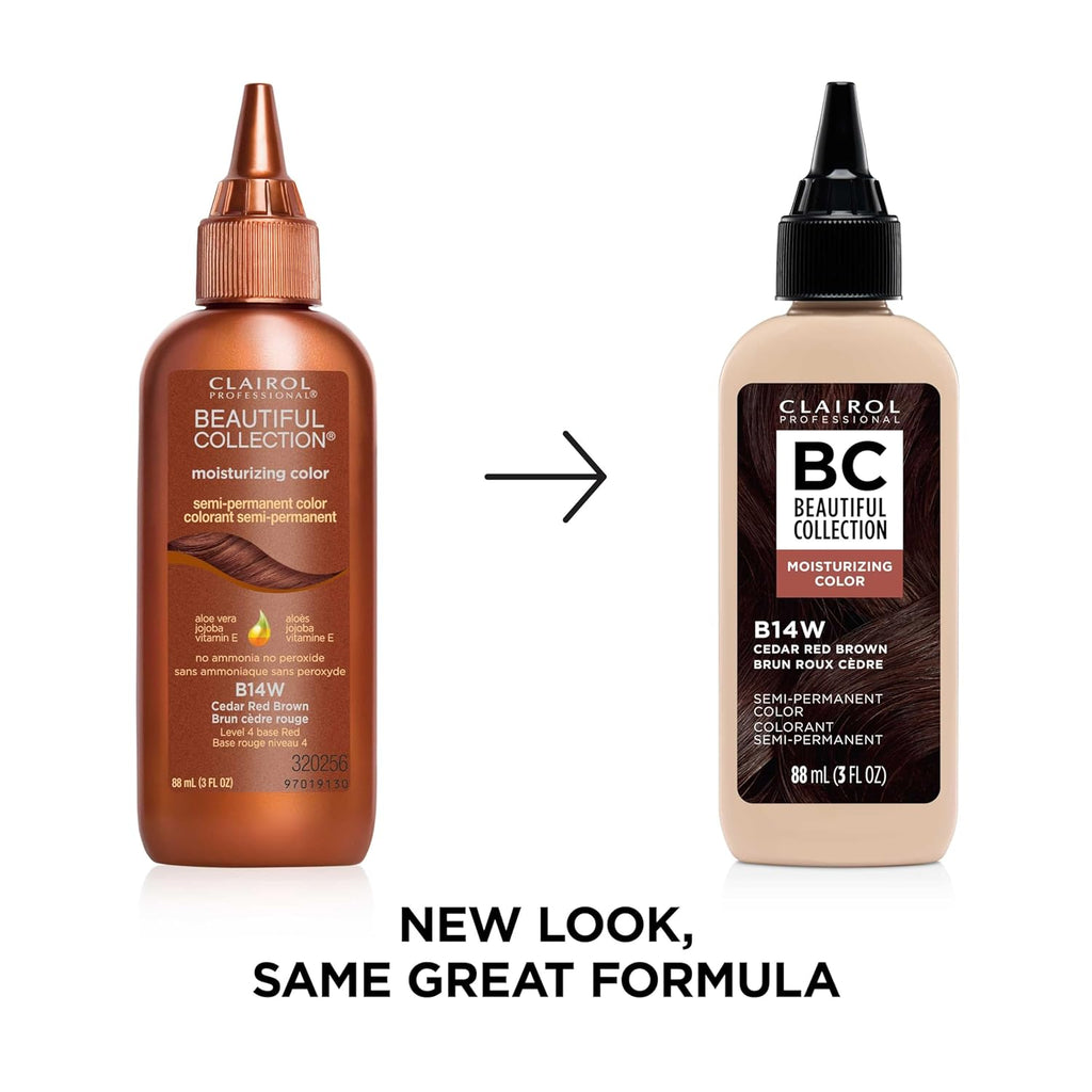 Clairol Professional Beautiful Collection Semi-Permanent Moisturizing Hair Color - B14W Cedar-Red Brown