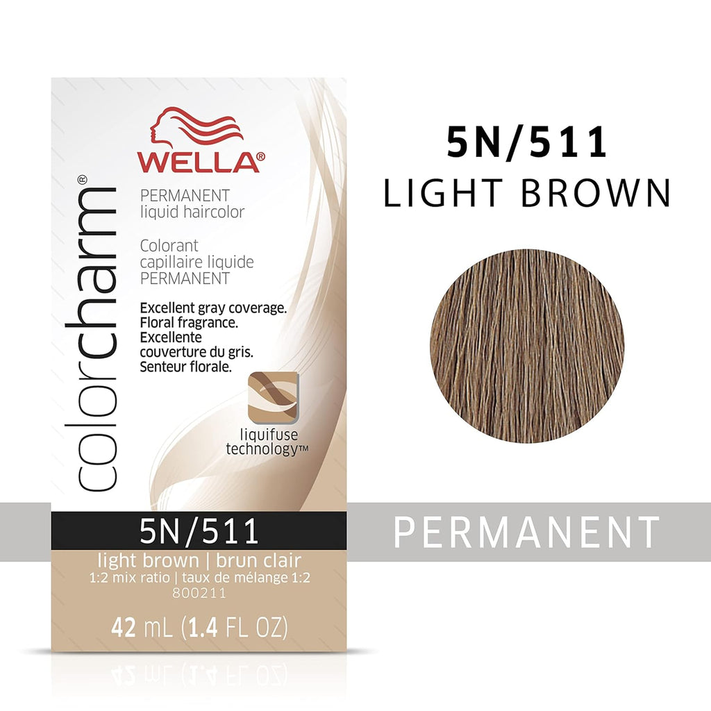 070018105288 - Wella ColorCharm Permanent Liquid Hair Color 42 ml / 1.4 oz - 5N / 511 Light Brown