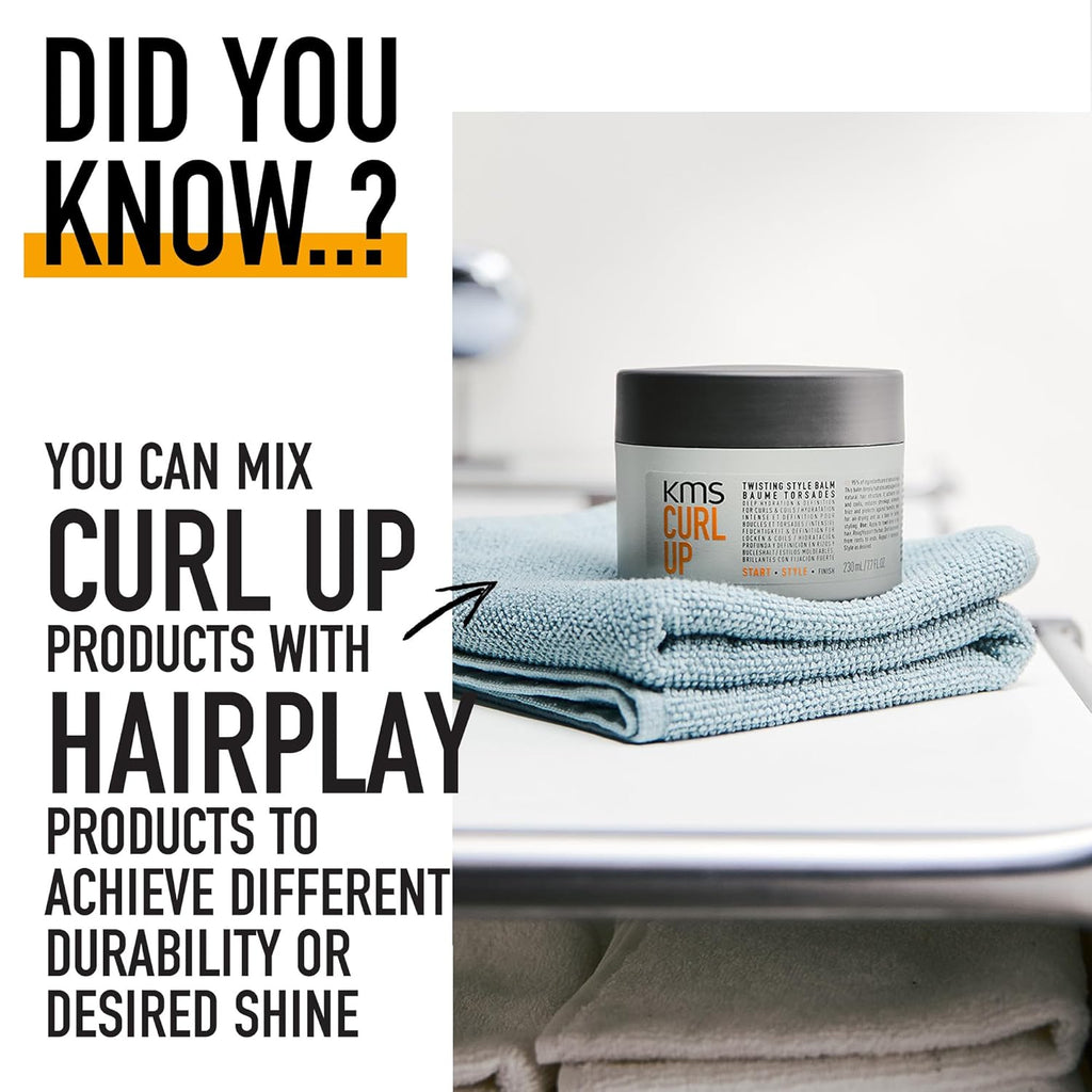 KMS CURL UP Twisting Style Balm 7.7 oz / 230 ml | Hold 1/5 & Shine 1/5
