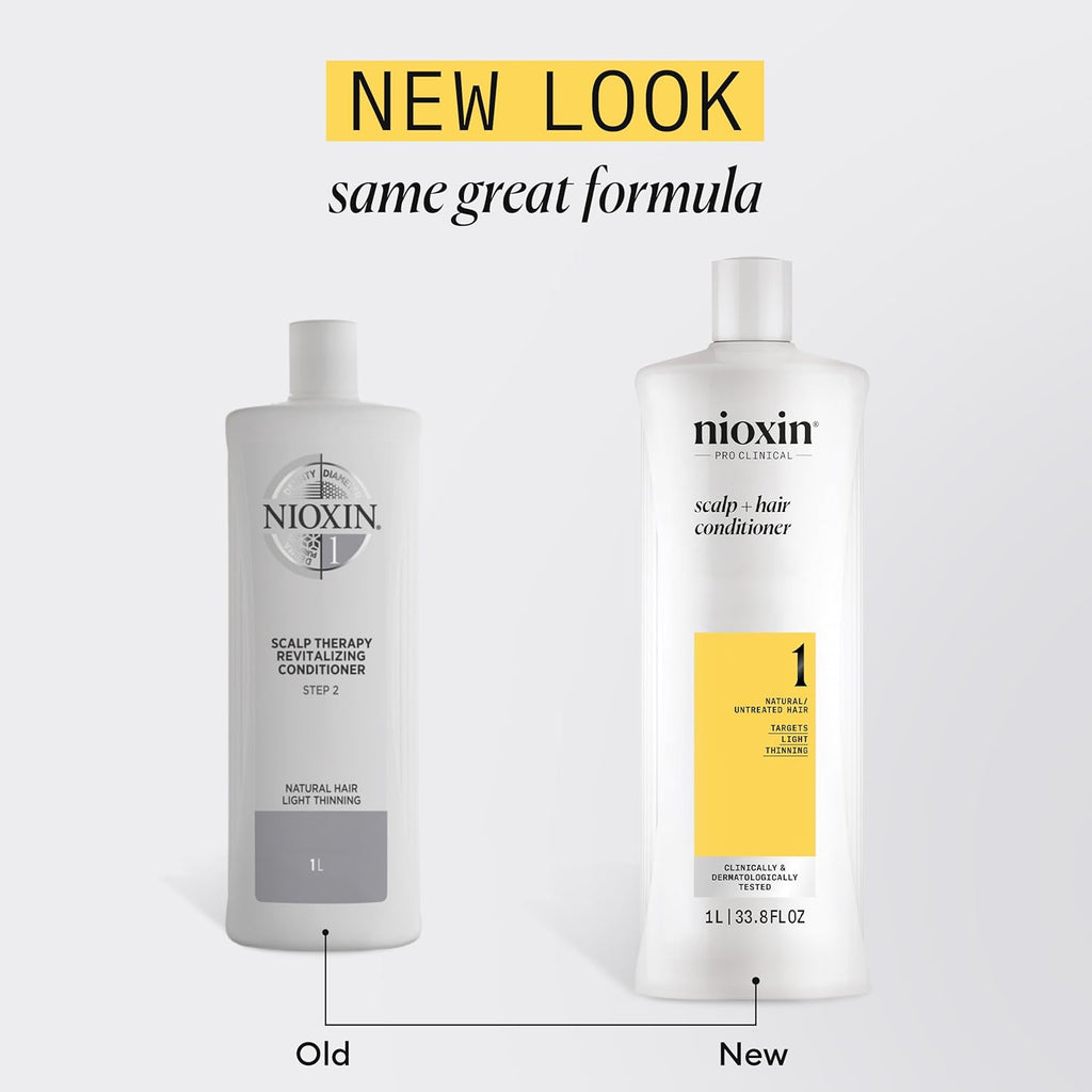 4064666304908 - Nioxin System 1 Scalp + Hair Conditioner Liter / 33.8 oz | Natural / Untreated Hair