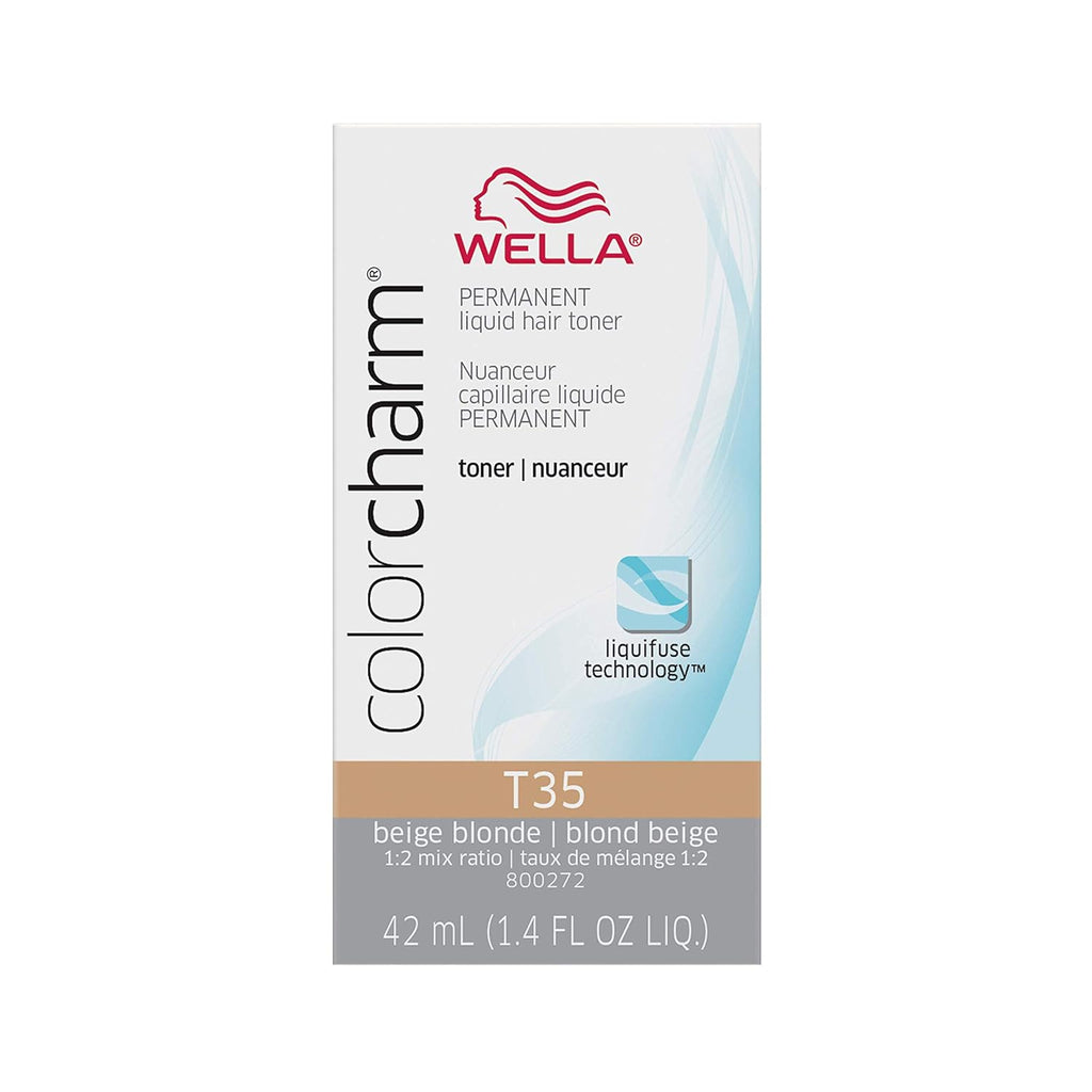 070018106537 - Wella ColorCharm Permanent Liquid Hair Toner 42 ml / 1.4 oz - T35 Beige Blonde