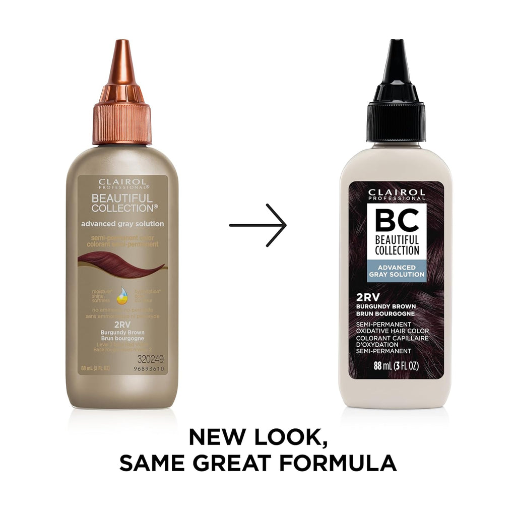 Clairol Professional Beautiful Collection Semi-Permanent Hair Color - 2RV Burgundy Brown (Advanced Gray Solutions)