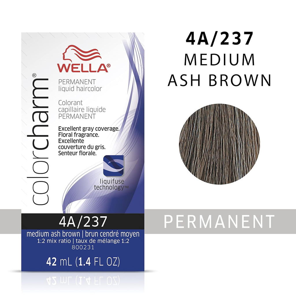 070018105561 - Wella ColorCharm Permanent Liquid Hair Color 42 ml / 1.4 oz - 4A / 237 Medium Ash Brown