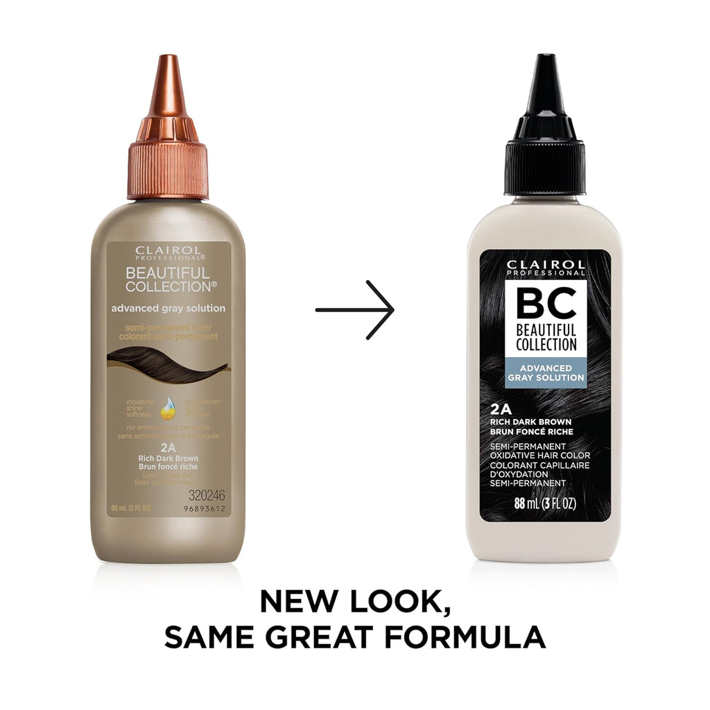 Clairol Professional Beautiful Collection Semi-Permanent Hair Color - 2A Rich Dark Brown (Advanced Gray Solutions)