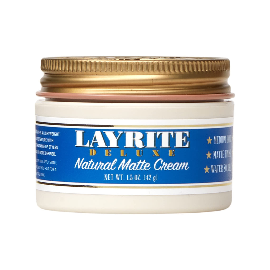 Layrite Natural Matte Cream 1.5 oz / 42 g | Medium Hold / Matte Finish