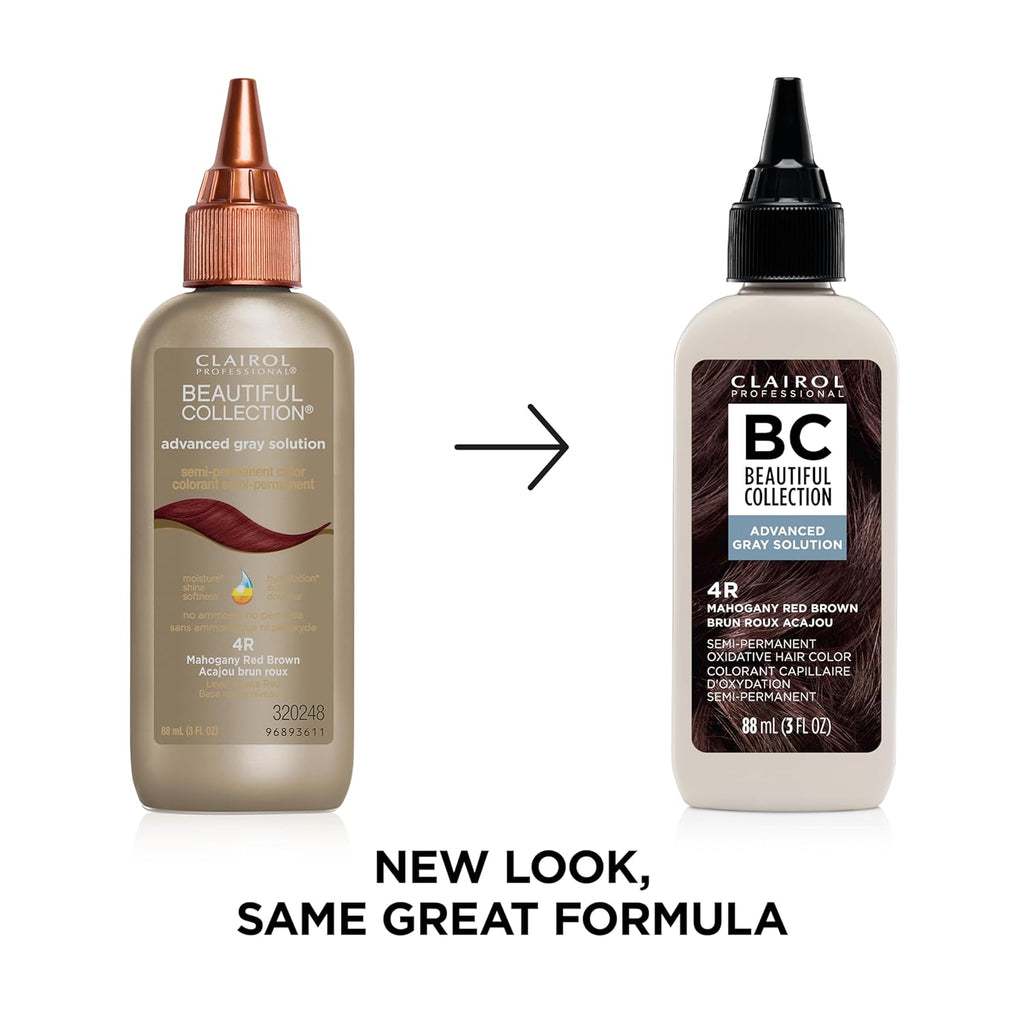 Clairol Professional Beautiful Collection Semi-Permanent Hair Color - 4R Mahogany Red Brown (Advanced Gray Solutions)