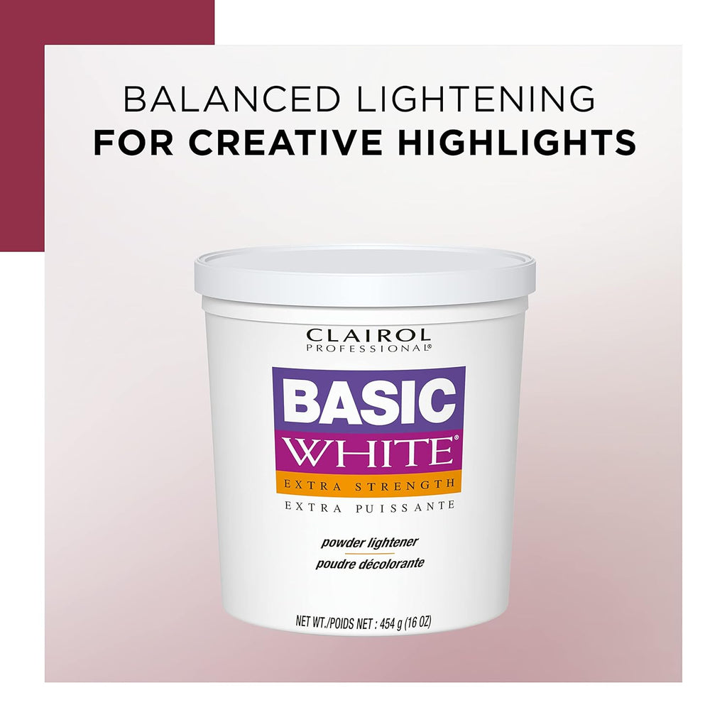 070018102713 - Clairol Professional Basic White Powder Lightener 16 oz / 454 g | Extra Strength