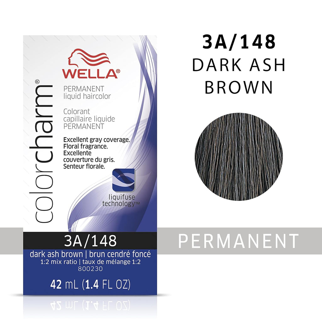 381519047237 - Wella ColorCharm Permanent Liquid Hair Color 42 ml / 1.4 oz - 3A / 148 Dark Ash Brown
