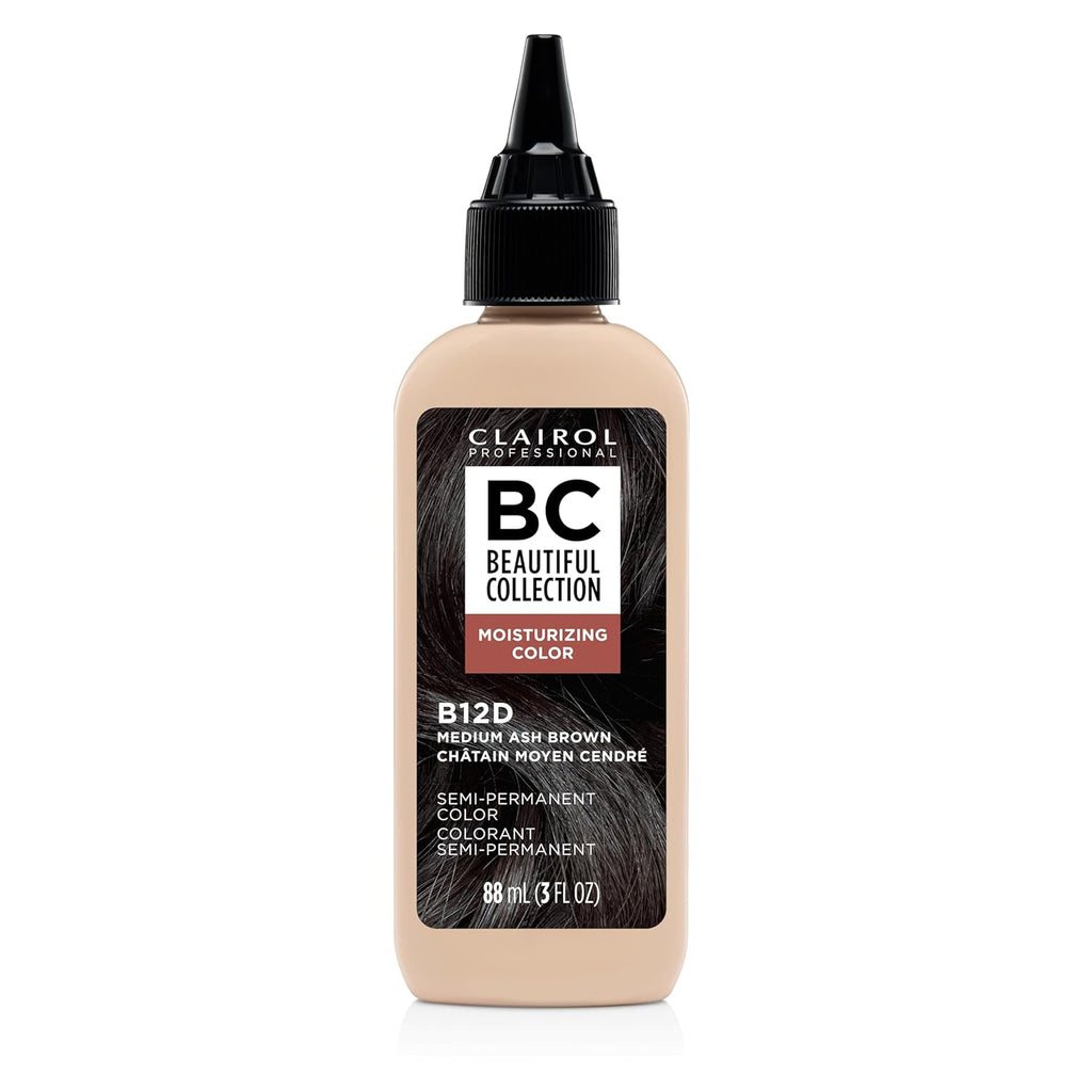 Clairol Professional Beautiful Collection Semi-Permanent Moisturizing Hair Color - B12D Medium Ash Brown