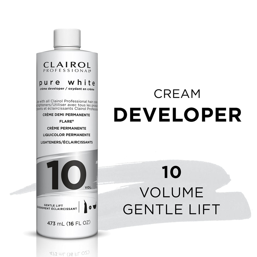 070018092236 - Clairol Professional Pure White Creme Developer 16 oz / 473 ml - 10 Volume