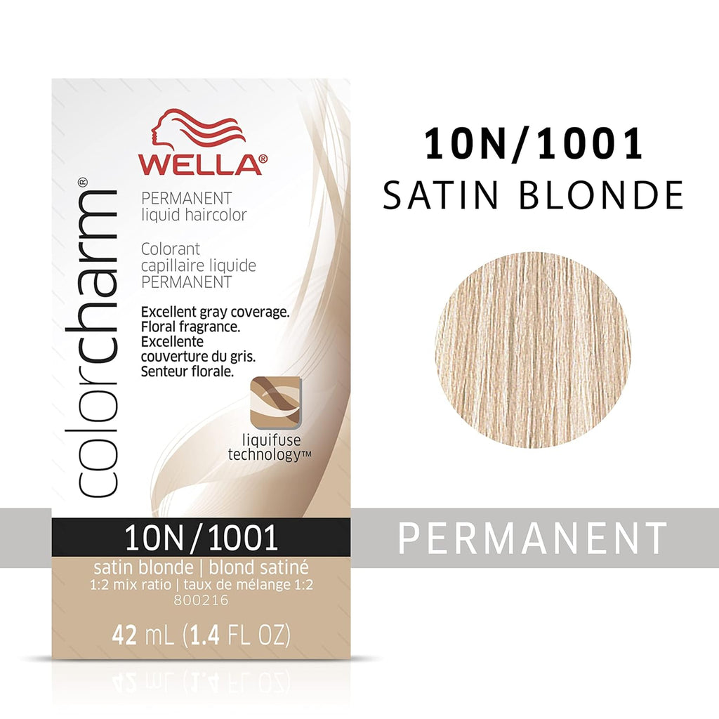 070018105387 - Wella ColorCharm Permanent Liquid Hair Color 42 ml / 1.4 oz - 10N / 1001 Satin Blonde