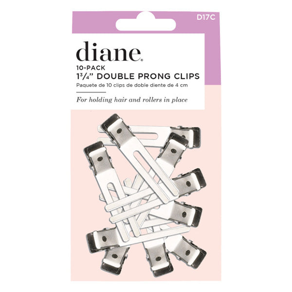 Diane Double Prong Clips - 10-Pack / 1.75" Inch | D17C