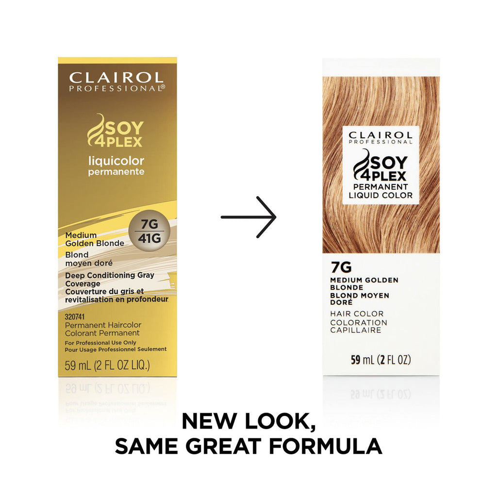 Clairol Professional Soy4Plex LiquiColor Permanent Hair Color - 7G | 41G (Medium Golden Blonde)