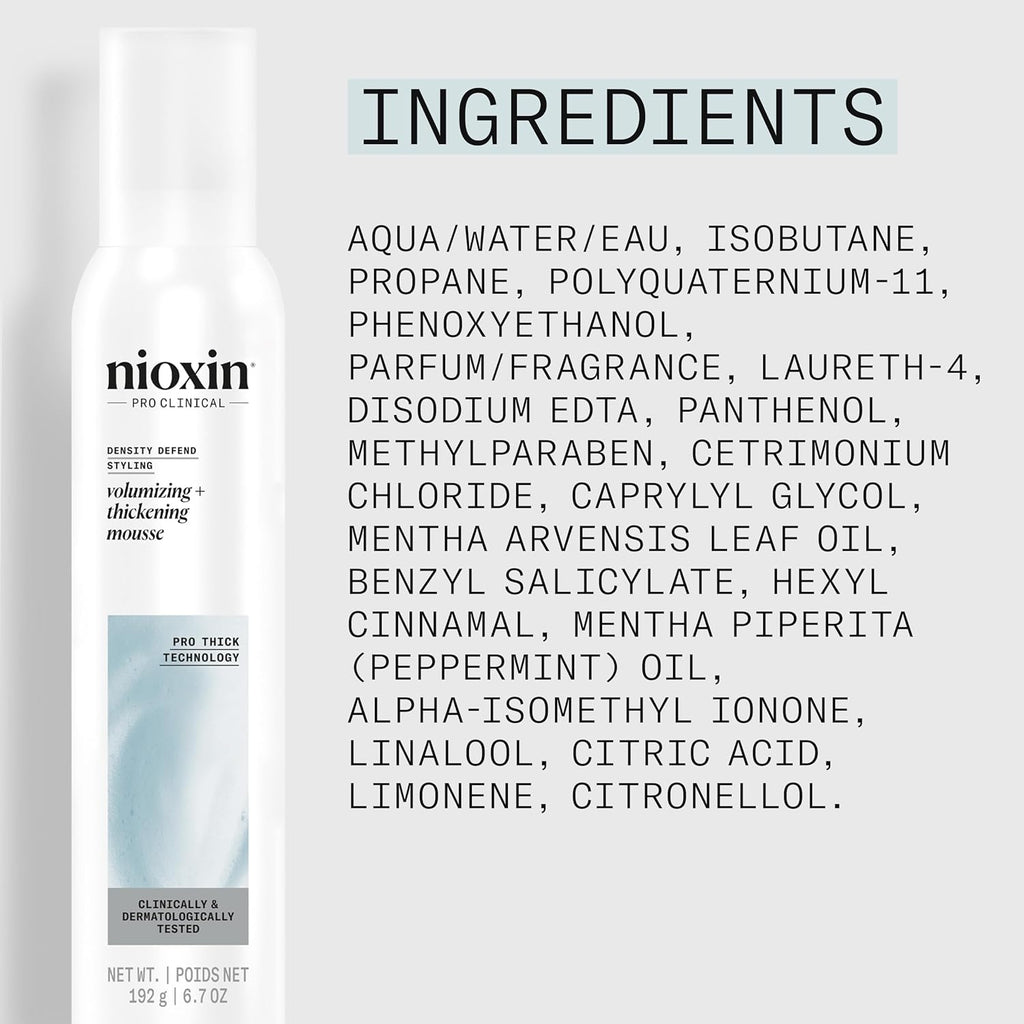 4064666586243 - Nioxin Volumizing + Thickening Mousse 6.7 oz / 192 g | Density Defend Styling