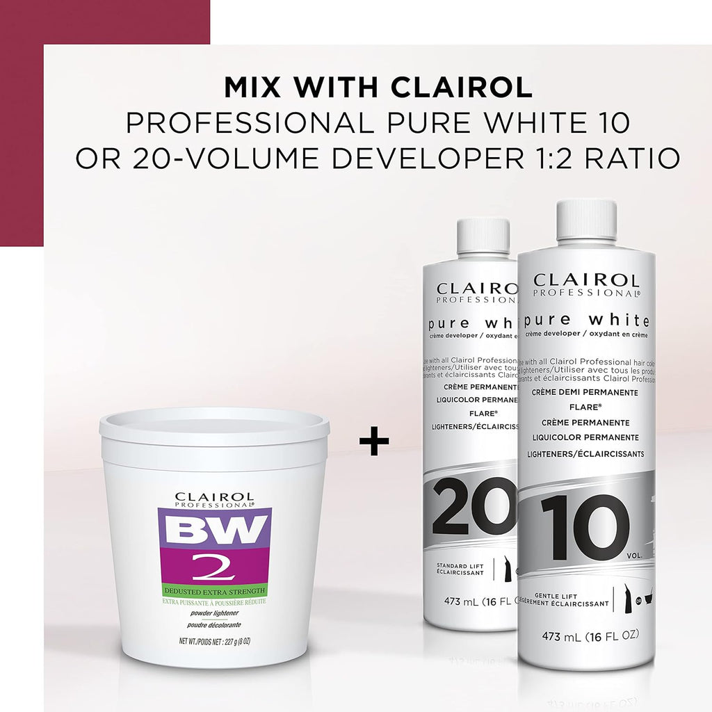 070018102737 - Clairol Professional BW2 Powder Lightener 8 oz / 227 g | Dedusted Extra Strength
