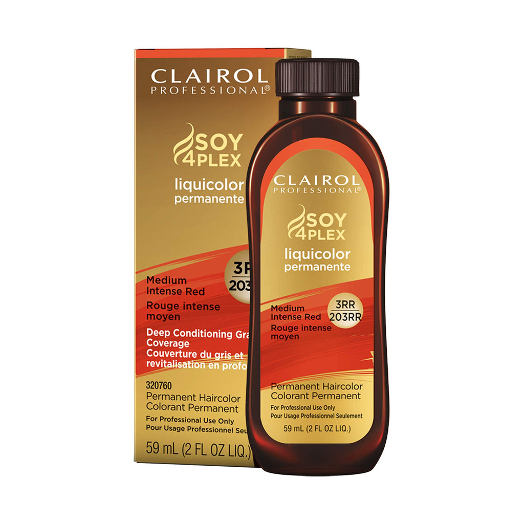 070018110039 - Clairol Professional Soy4Plex LiquiColor Permanent Hair Color - 3RR | 203RR (Medium Intense Red)